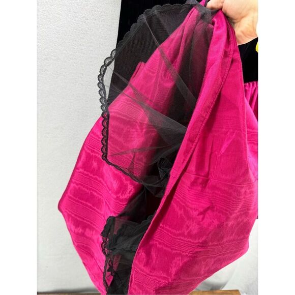 Vintage 80s Scott McClintock Off Shoulder Velvet Long Sleeve Party Dress - Picture 9 of 11